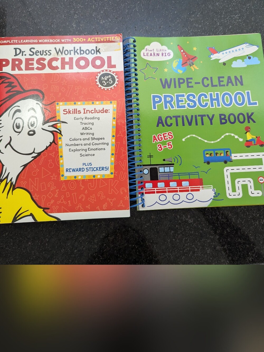 Dr. Seuss Preschool Workbook & Green Wipe-Clean Preschool Activity Book